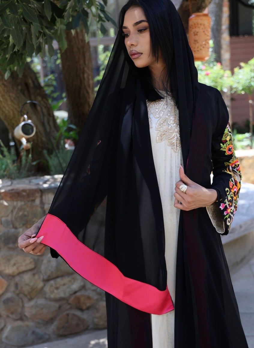 Coral Pink Streak Scarf