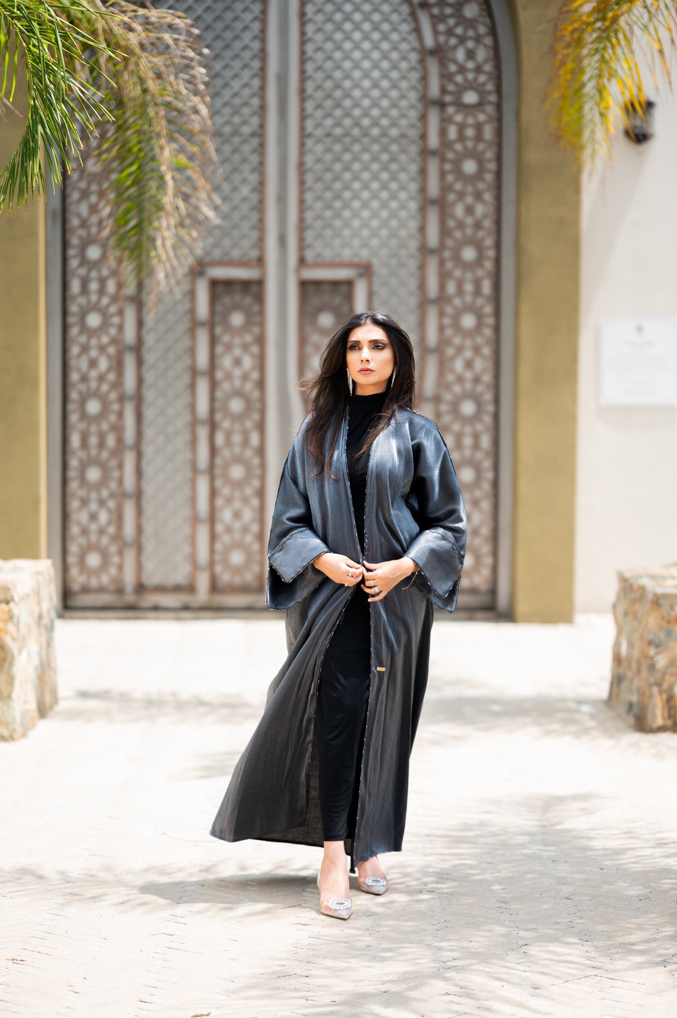 Shimmery Night soft abaya