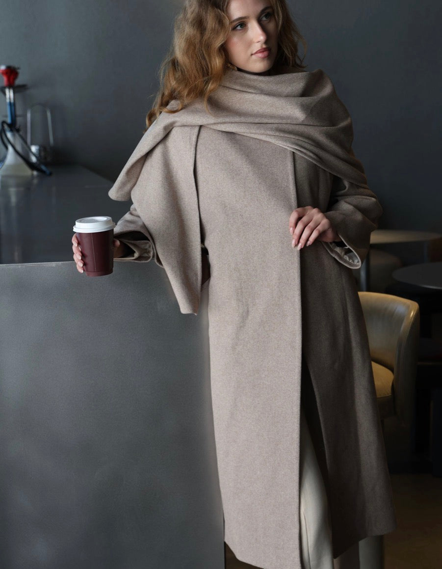 Toasted Almond Wrap Coat
