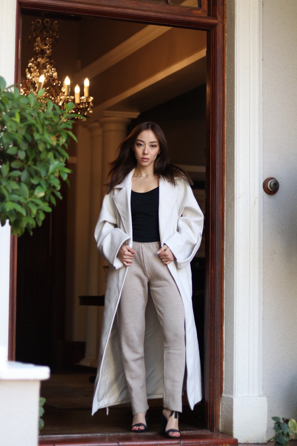 Long Trench Coat - light grey