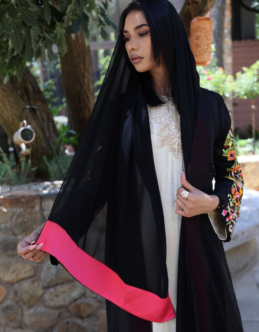 Embroidered Sleeve Abaya