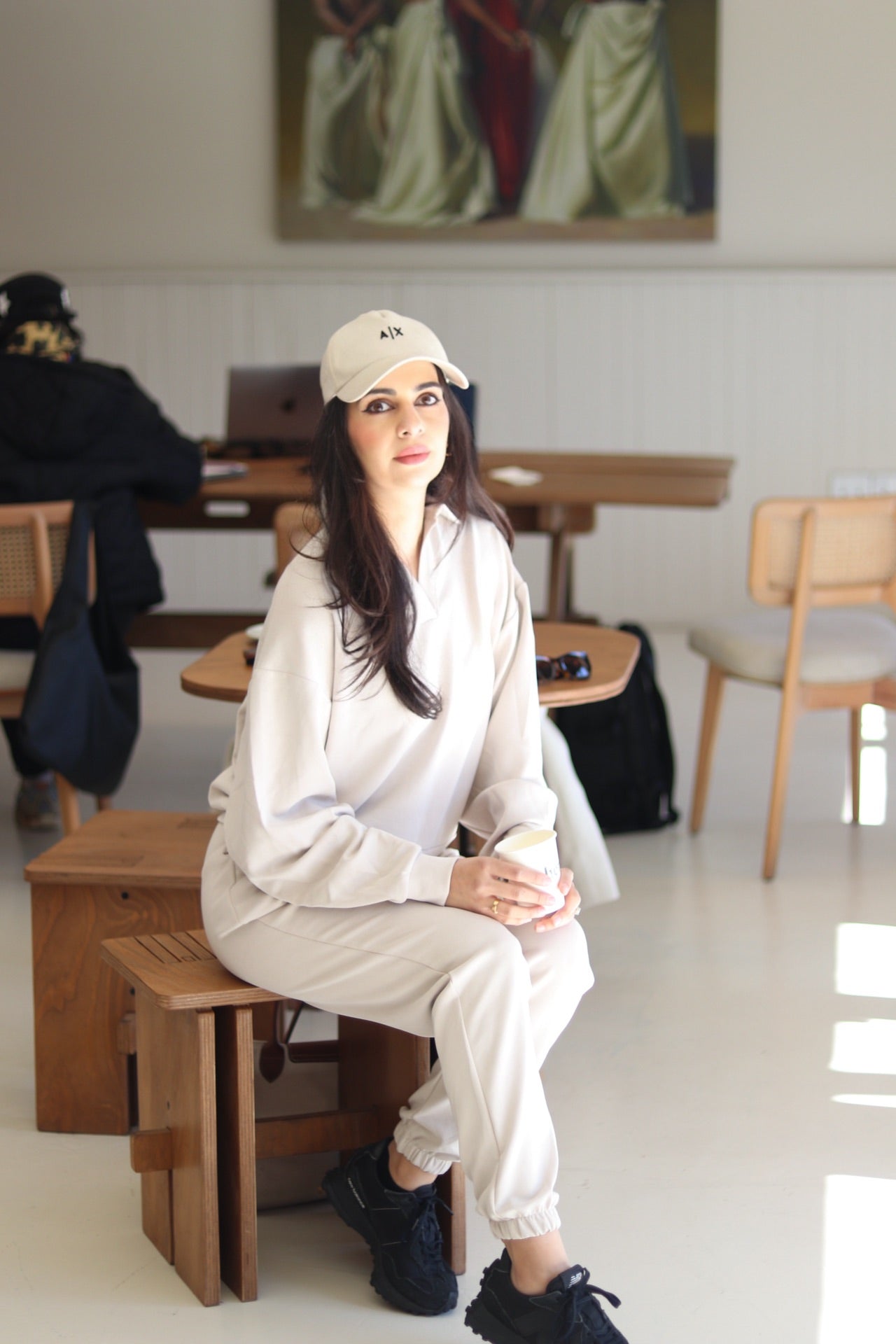 LARO Modal Tracksuit Light Taupe