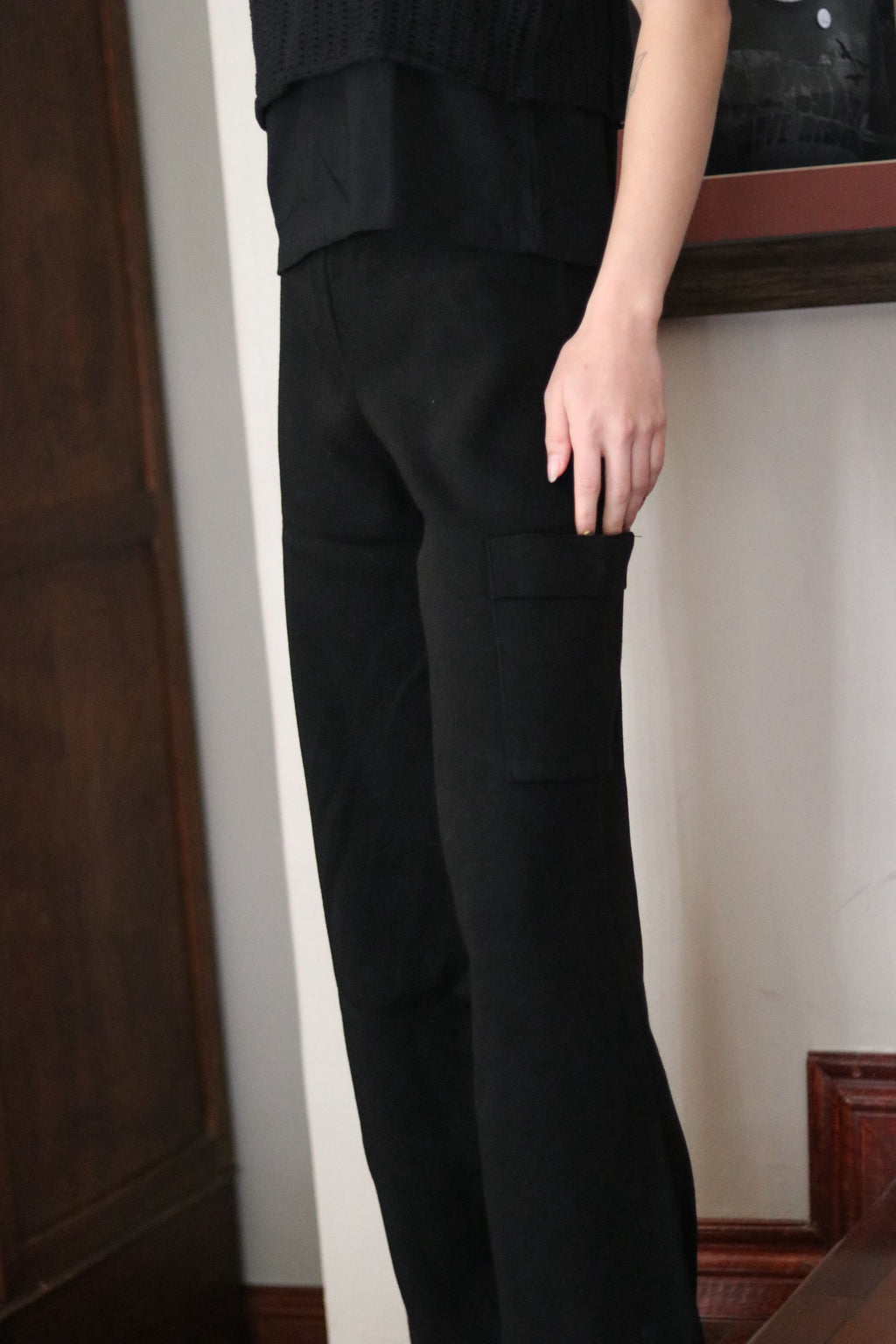 Knit Track Pants - Black