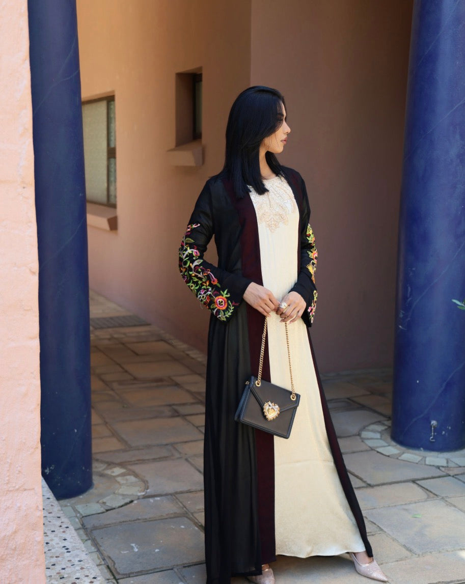 Embroidered Sleeve Abaya