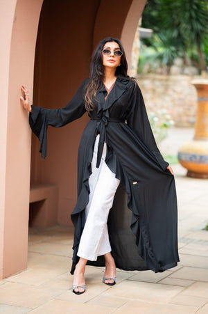 Frill detailing with bell sleeves