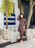 Brown Knot Dress with Legging