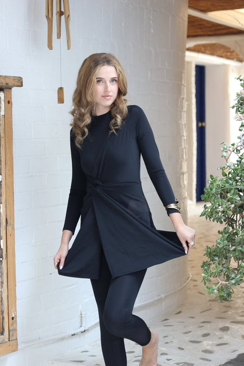 Black Knot Dress with Legging