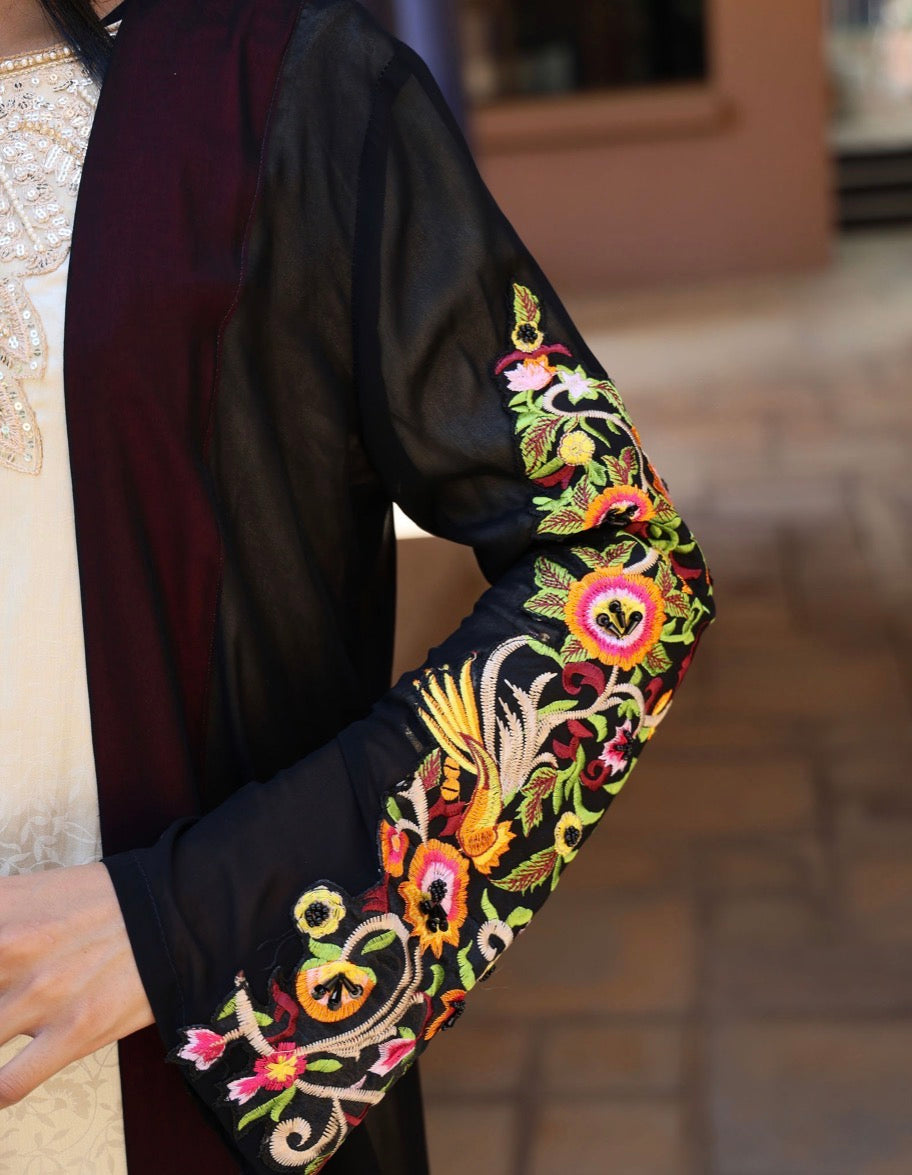 Embroidered Sleeve Abaya