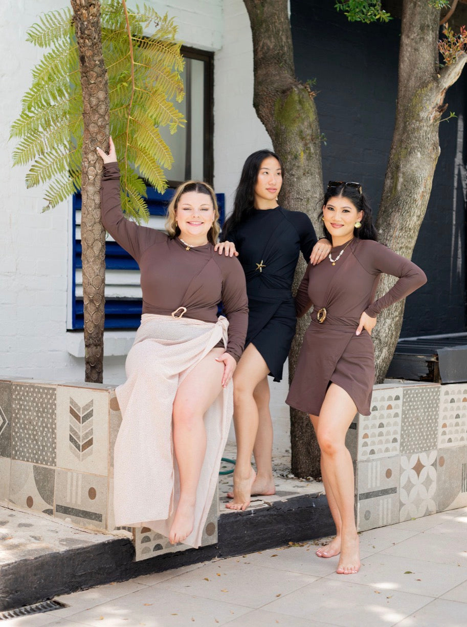 Brown Knot Bodysuit