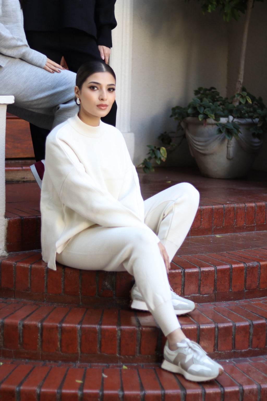 Knit Tracksuit Cream