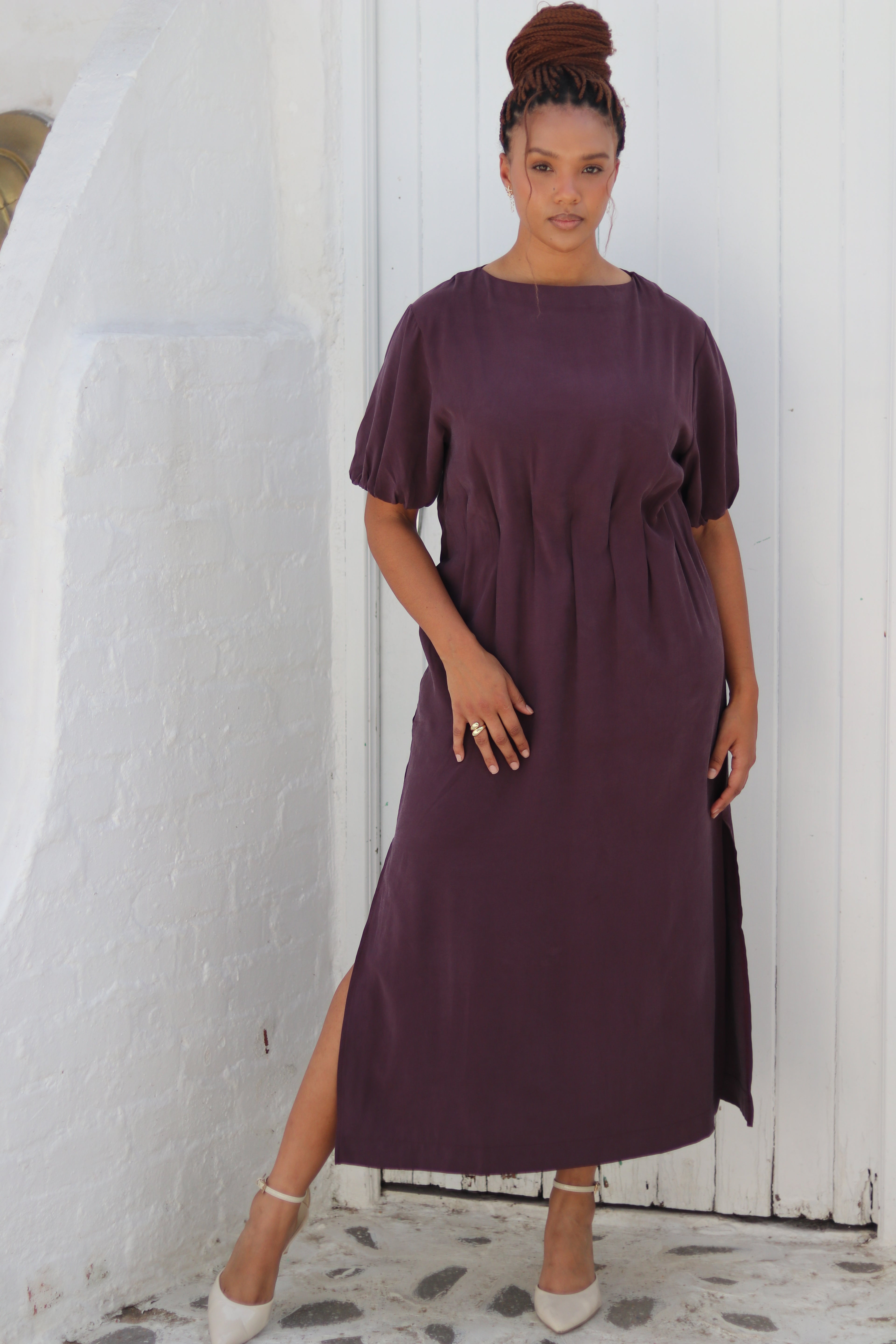 Maude Plum Dress
