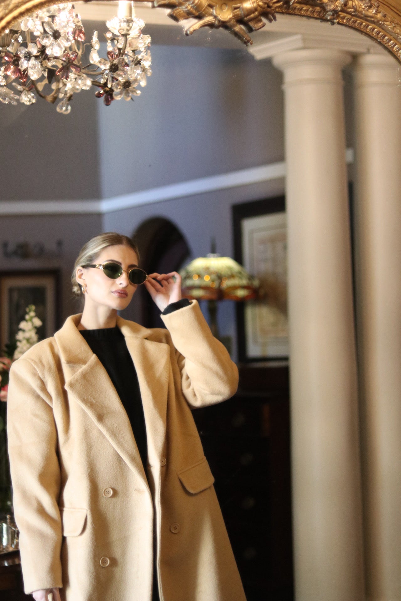 Warm Melton Coat Camel