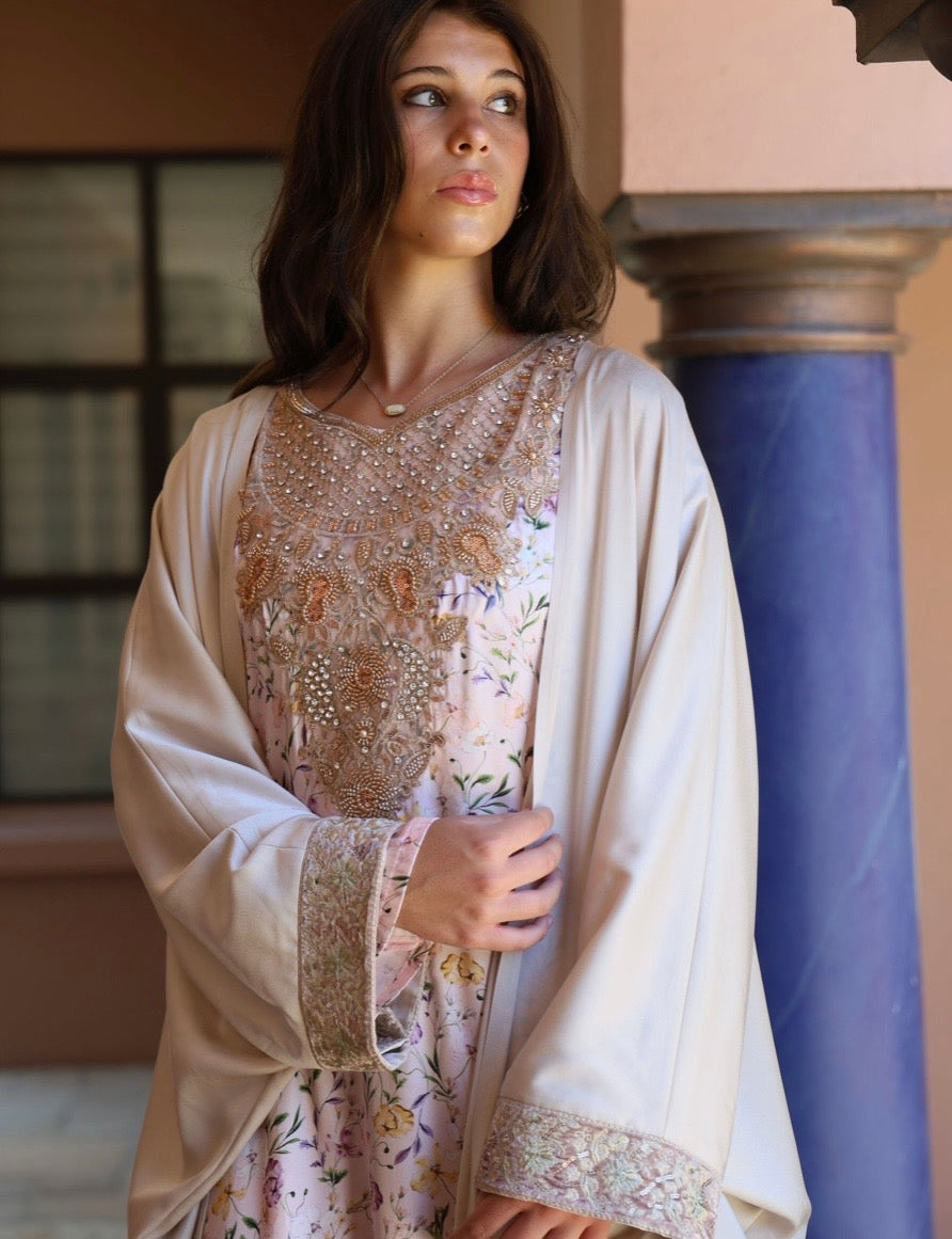 Pink Floral Mukhawar