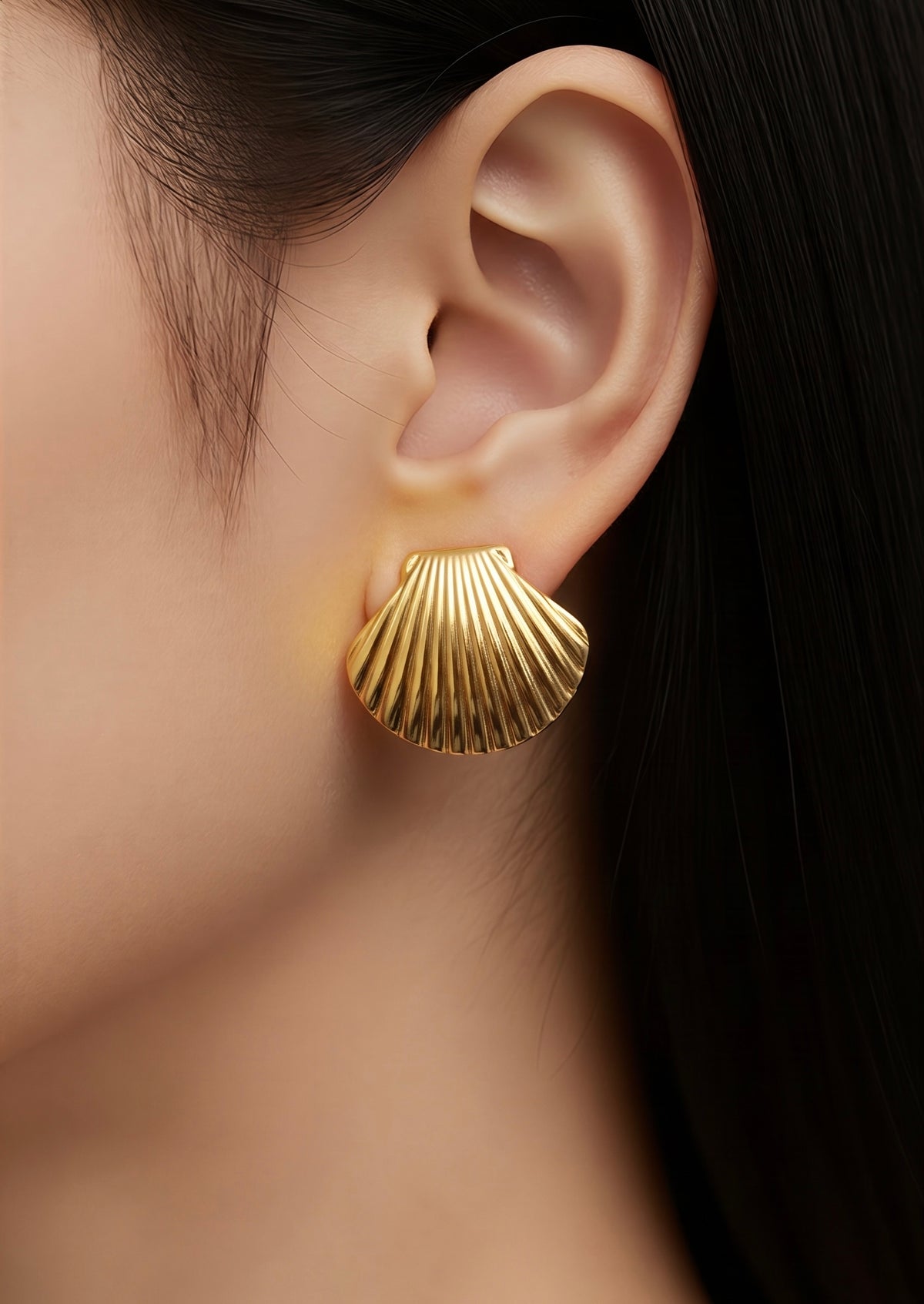 Gold Shell Earrings