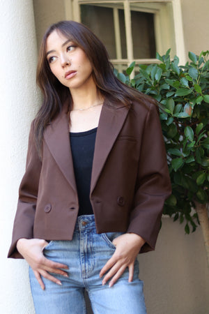 Brown Short Jacket Blazer style
