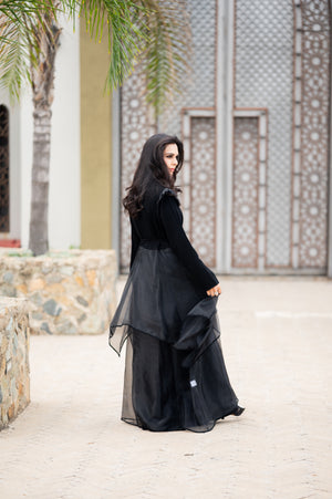 Layered Organza Abaya