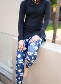 Dynasty Dress with Blue & Yellow Printed Leggings