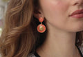 Pink Shell Swirly Earrings