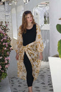 Golden Leaf Bubble Sleeve Bodysuit (Incl. Sarong)