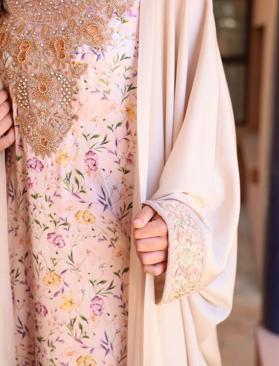 Pink Floral Mukhawar