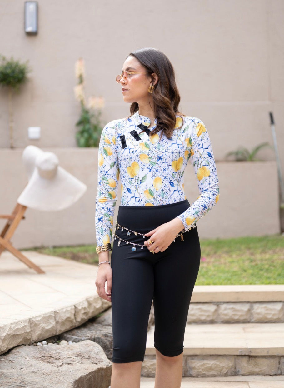 Dynasty Lemon Mosaic Bodysuit