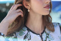 Shell Starfish Pearl Earring