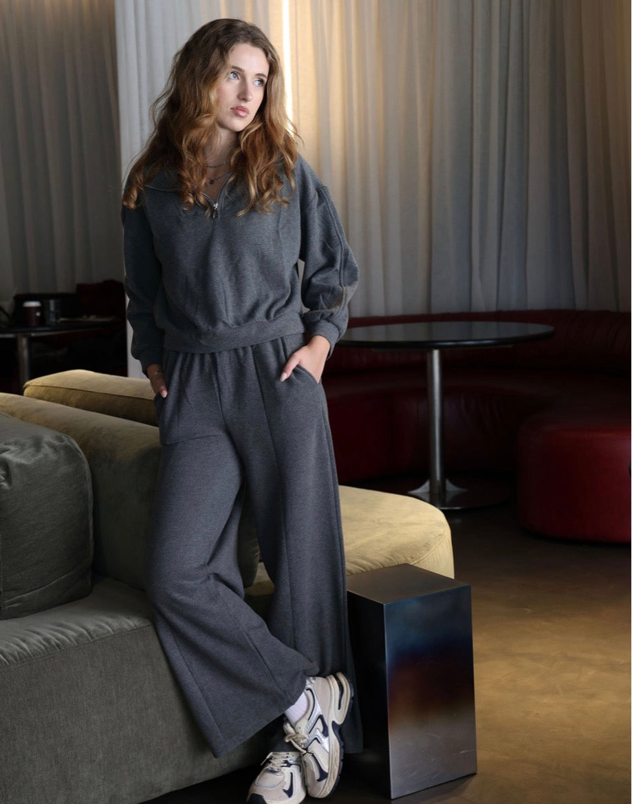 Grey Half-Zip Up
