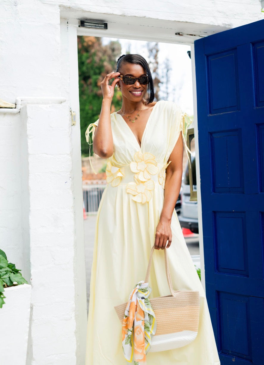 Butter Flower Yellow Dress