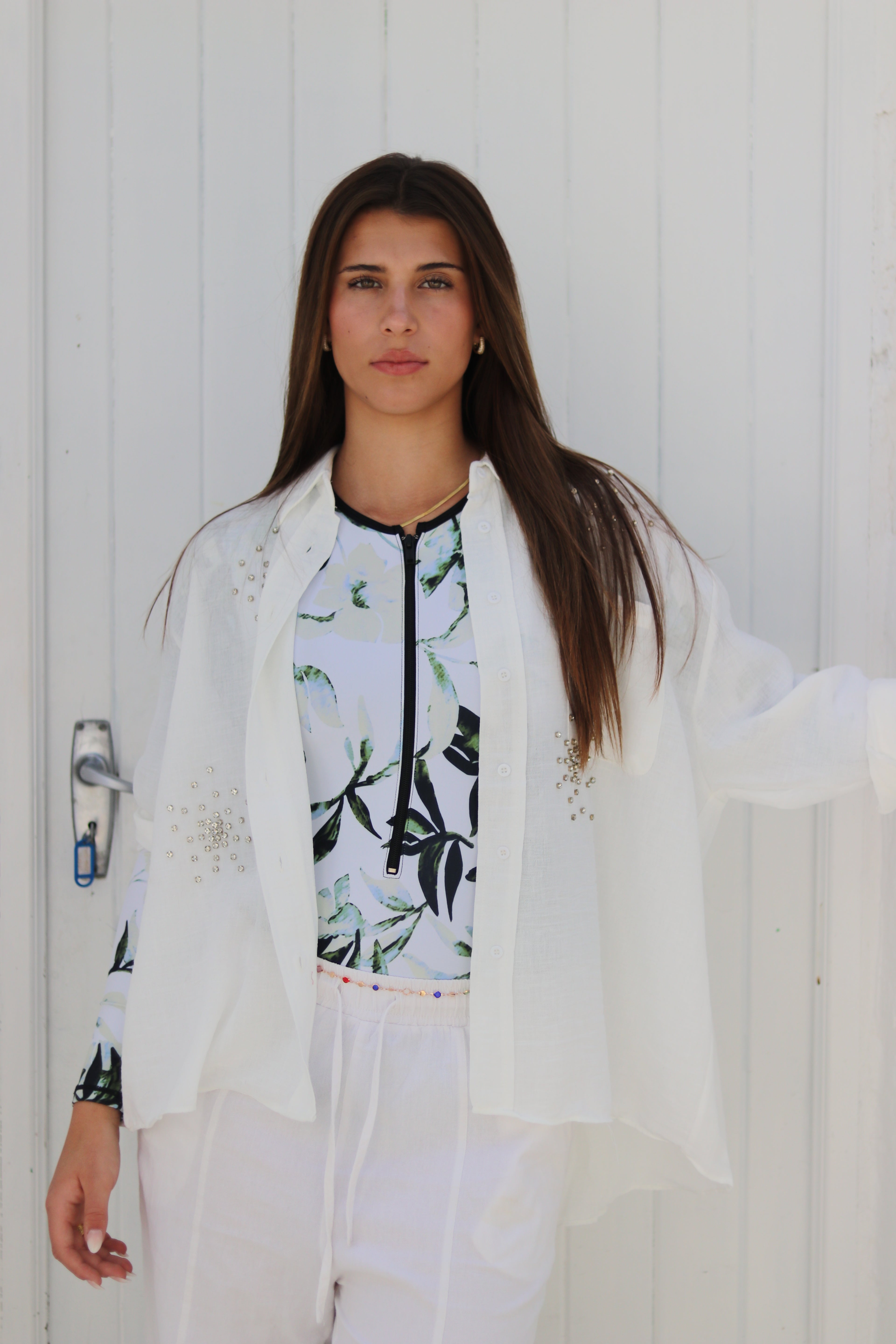 White Bedazzled Shirt