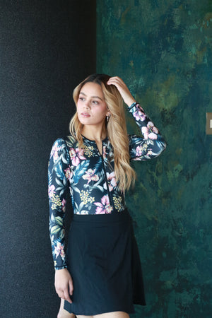 Midnight Floral Bodysuit
