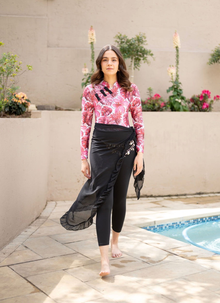 Dynasty Pink Monstera Bodysuit