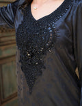 Black with Beaded Front ad Sleeves