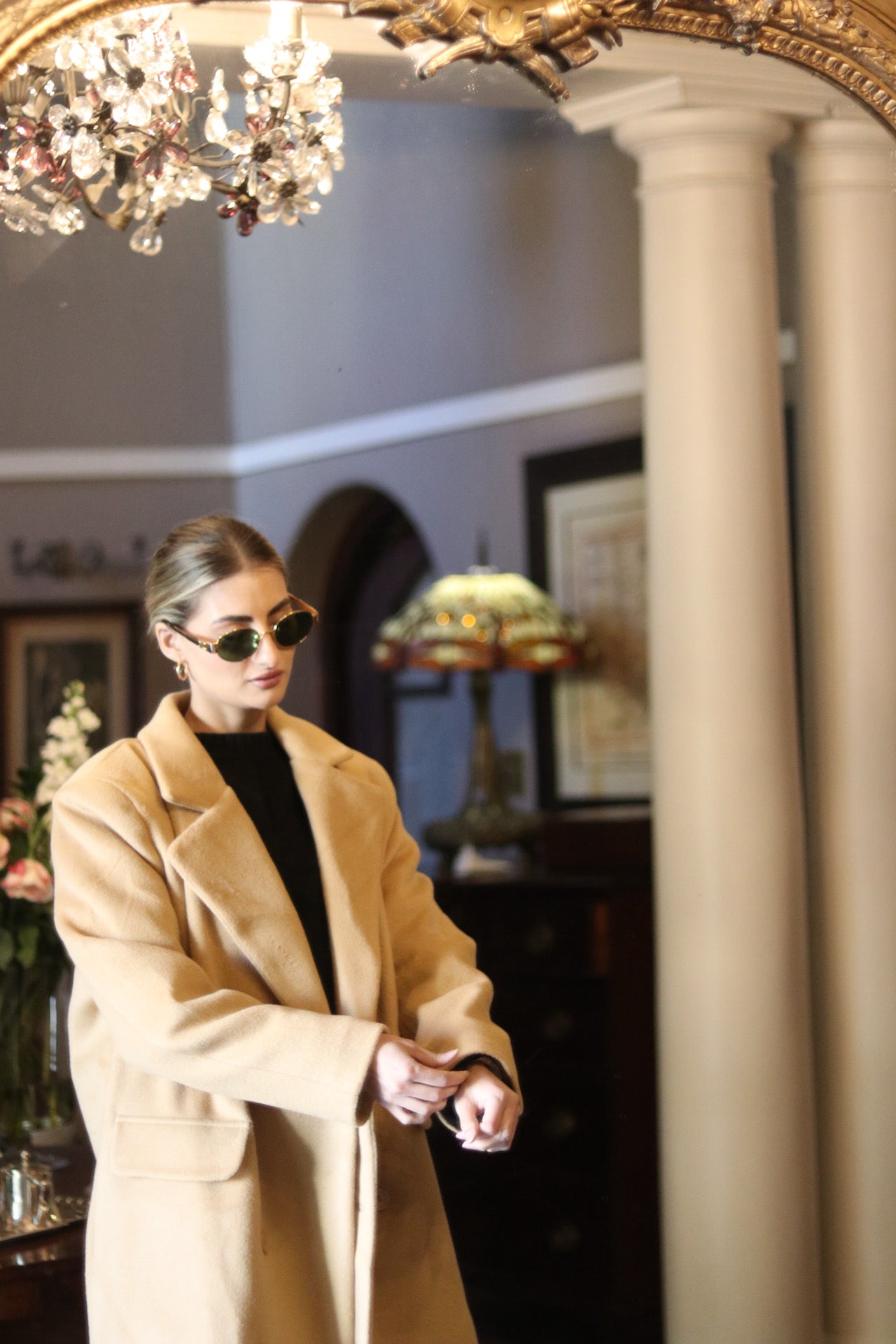 Warm Melton Coat Camel