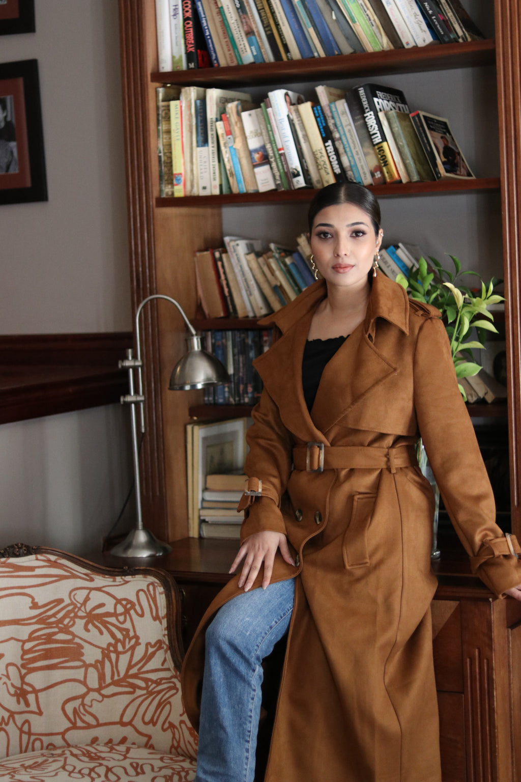 Suede Coat Tan
