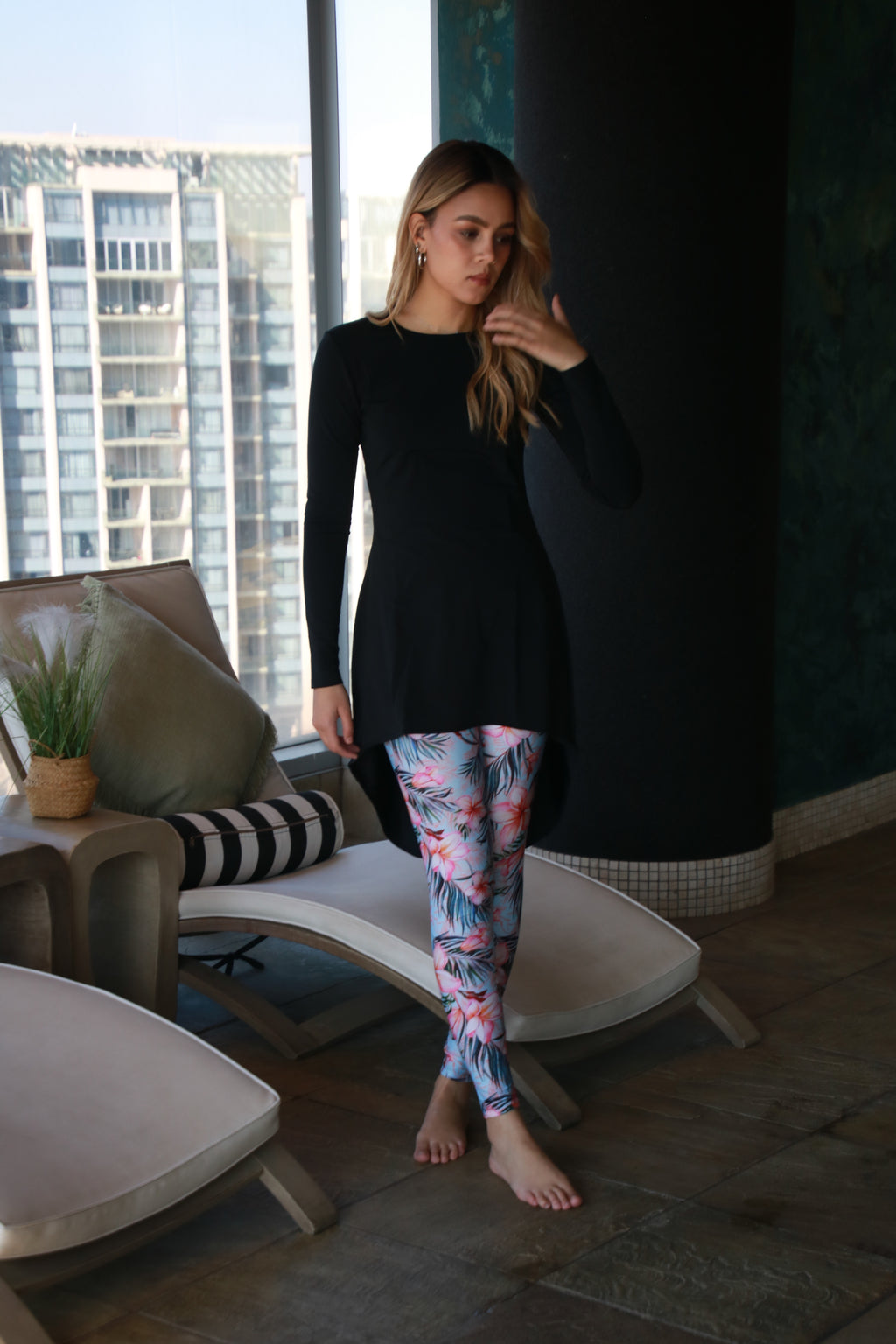 High Low with Tropical Island Legging