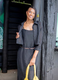 Charcoal Black Top and Dress Set