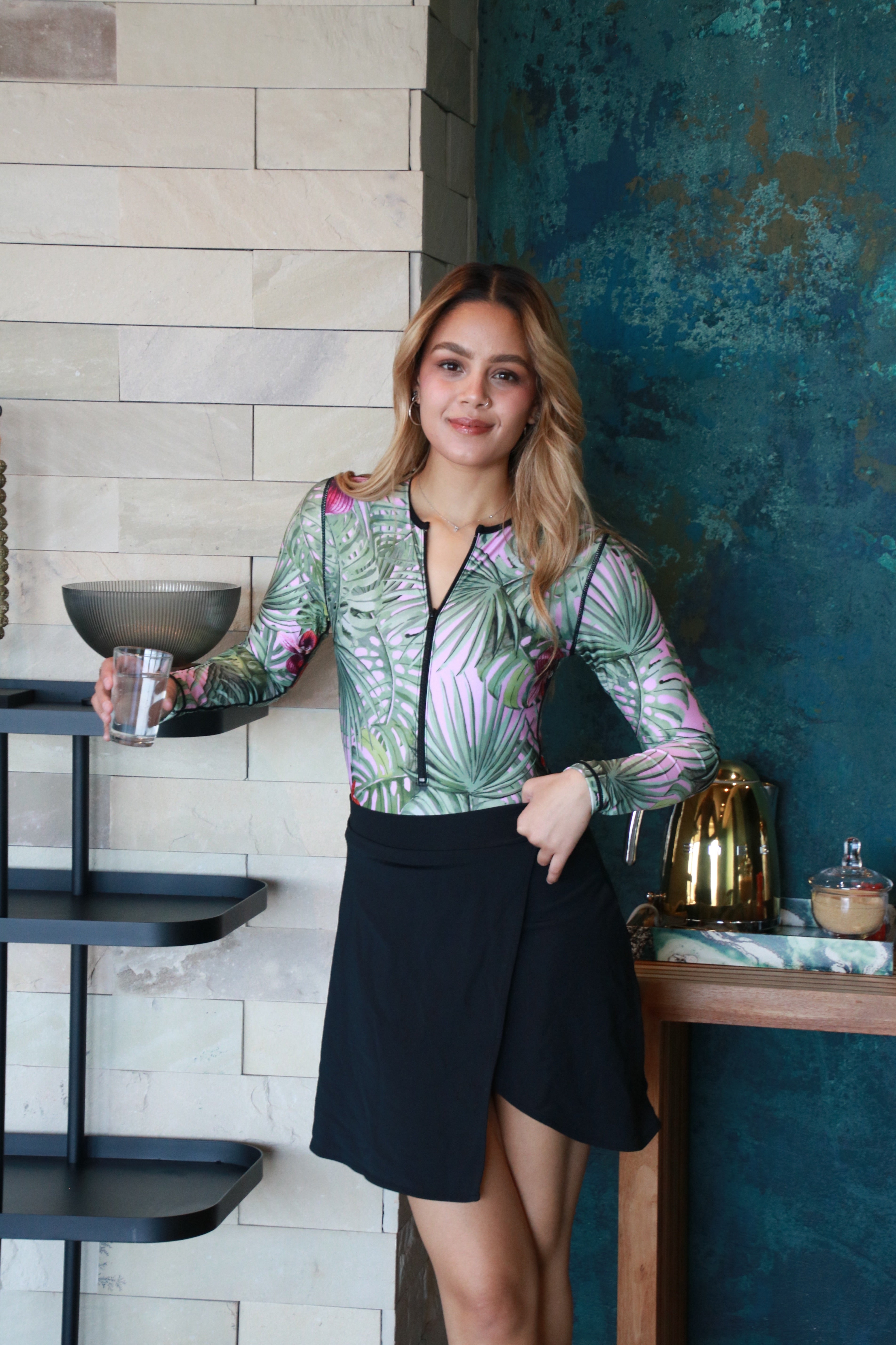 Green and Pink Bodysuit