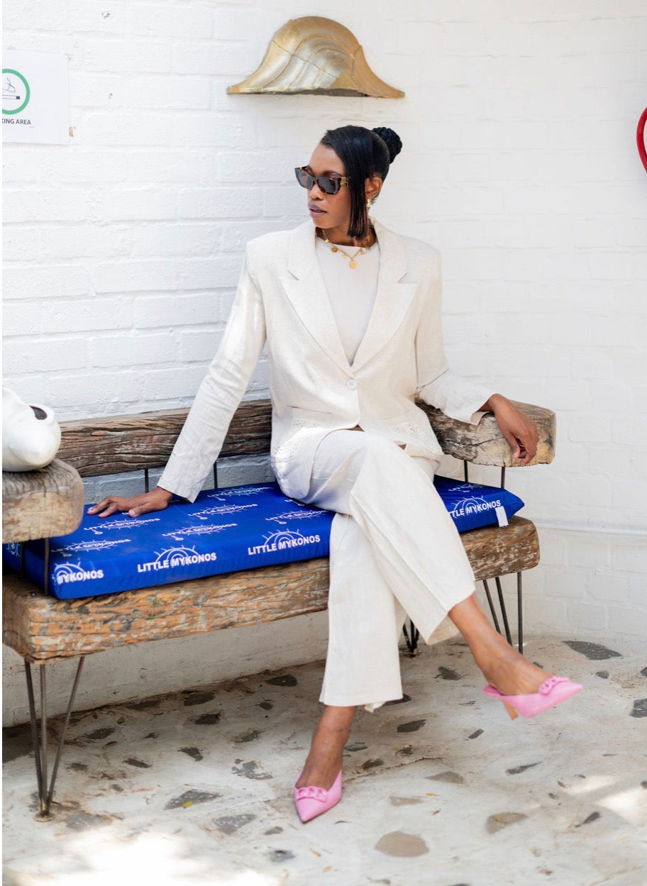 Linen Beige Twinset Suit