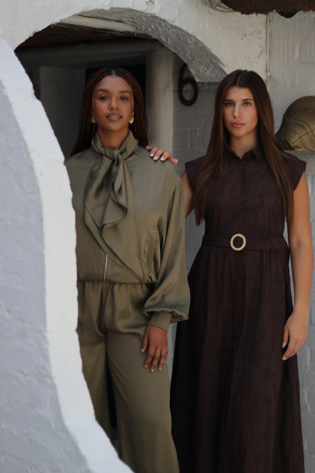 Brown Embroidery Dress