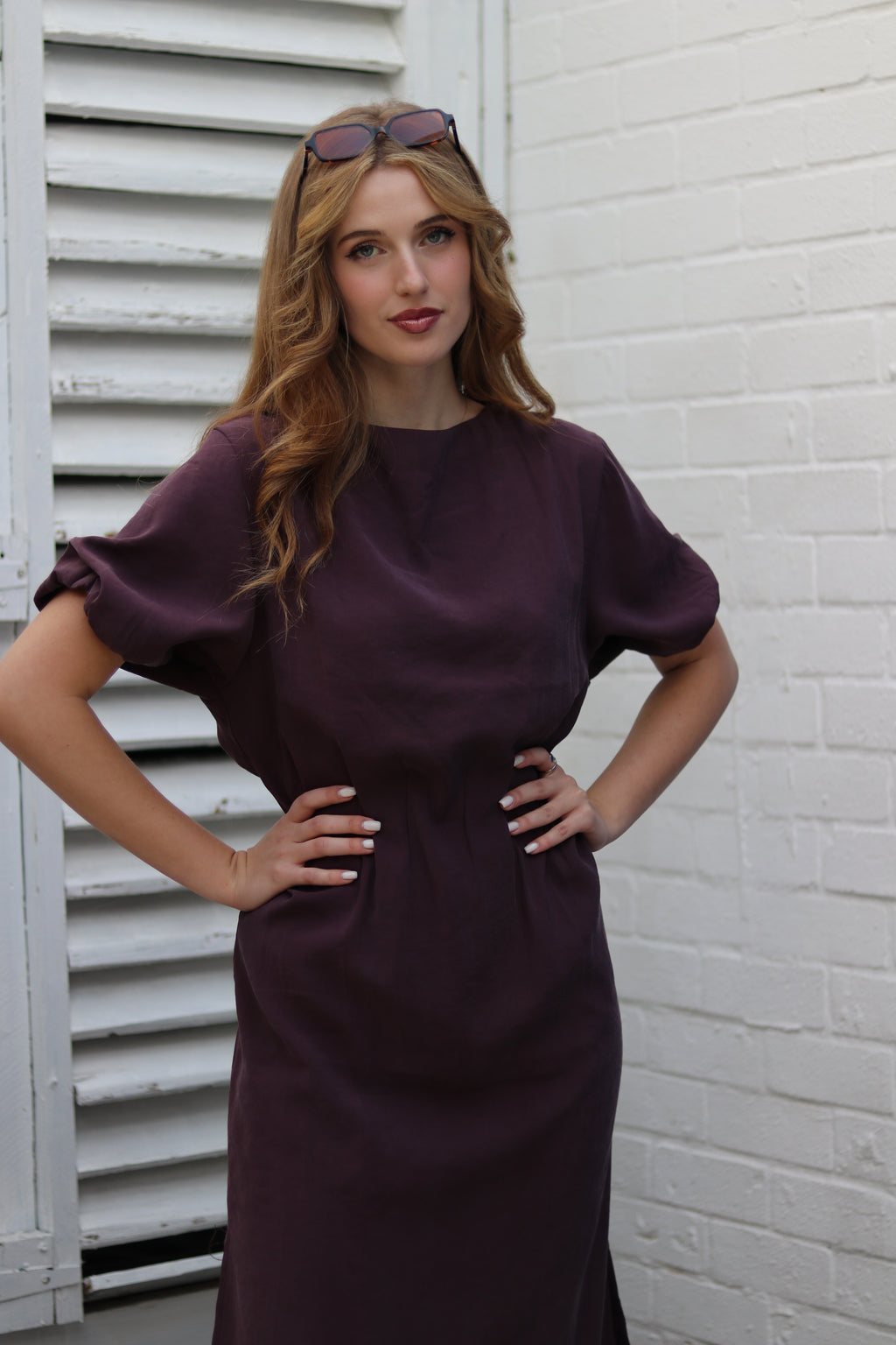 Maude Plum Dress