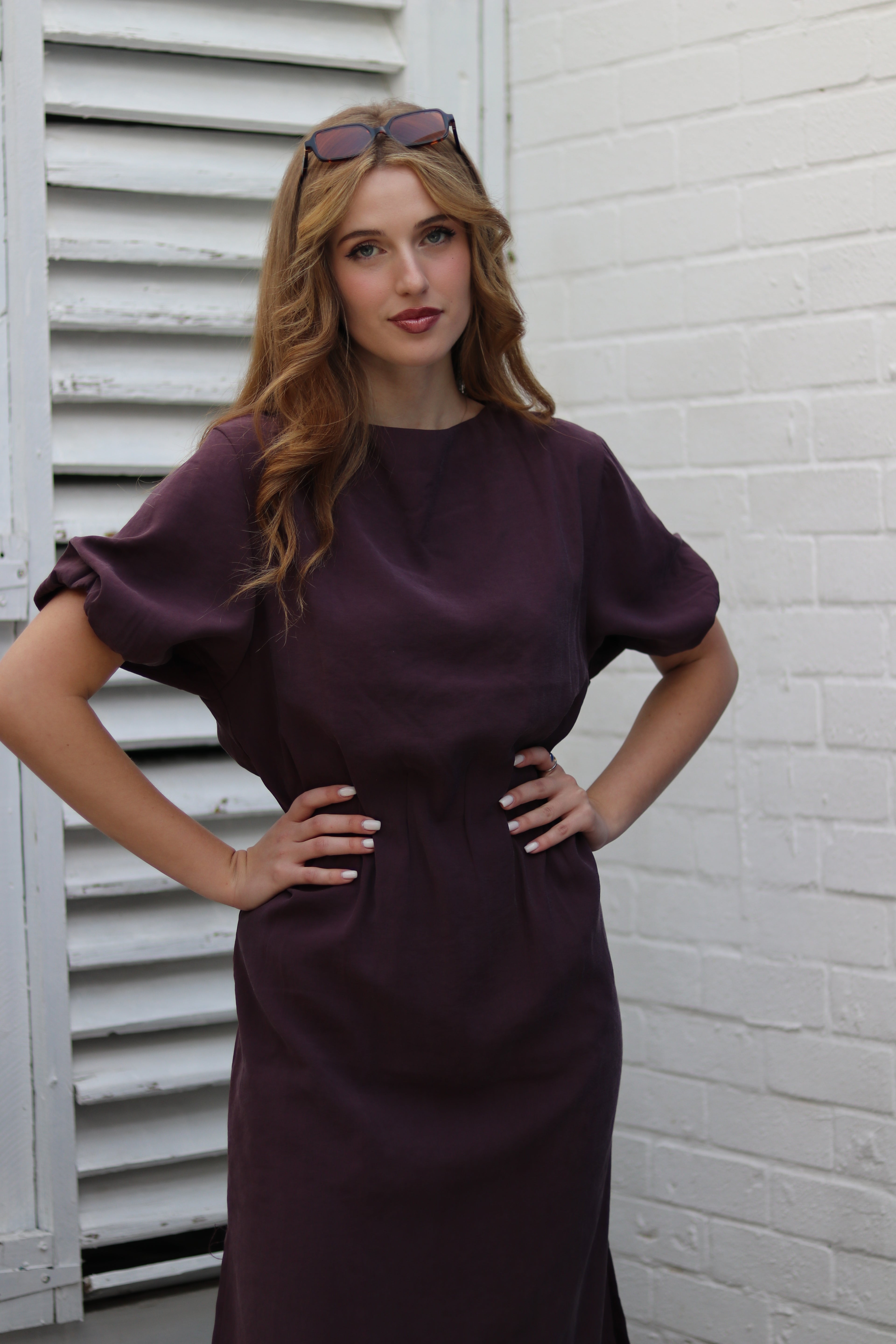 Maude Plum Dress