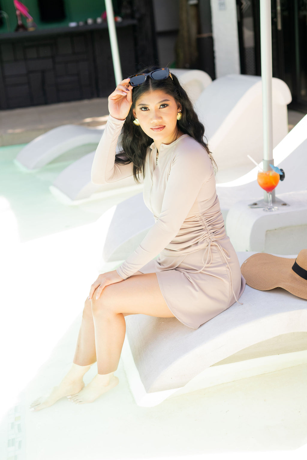 Linen Beige Rouge Top