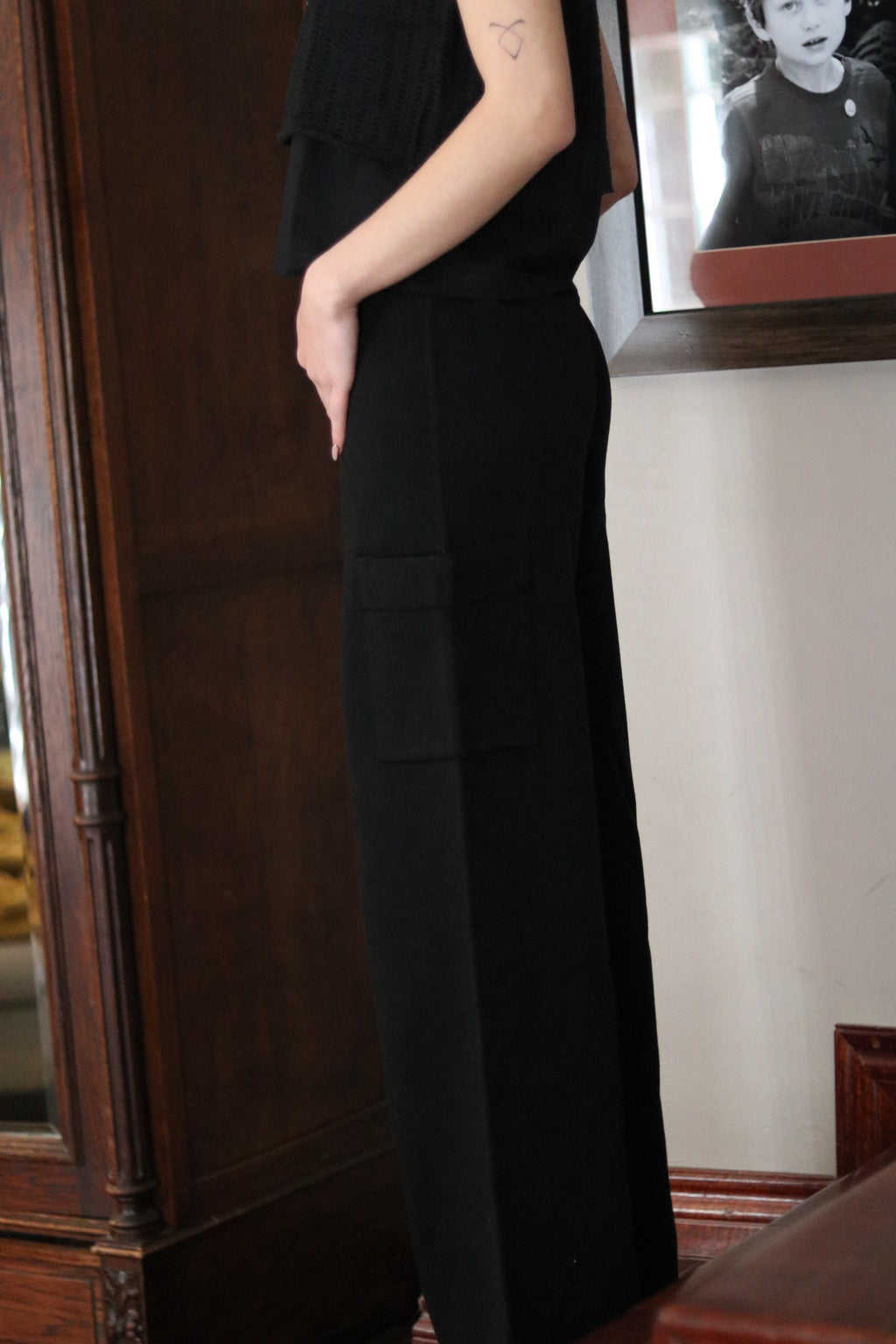 Knit Track Pants - Black