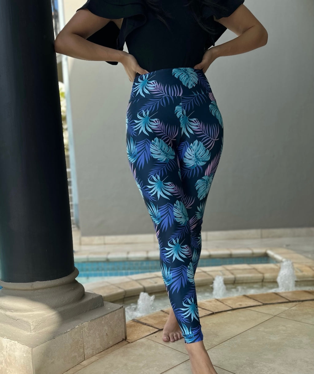 Blue Leaf Legging